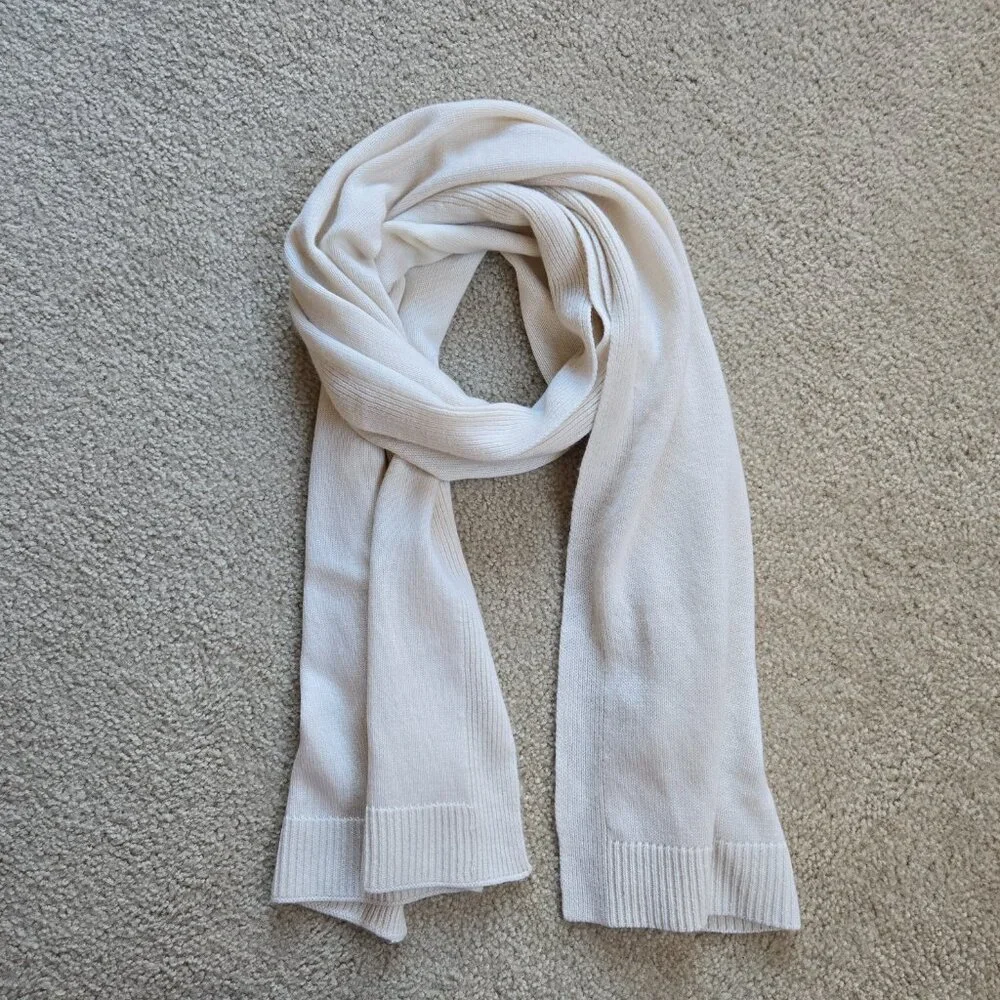 Banana Republic Todd & Duncan Cashmere Scarf Cream Oatmeal